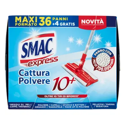 Smac Panni Dry Catturapolvere 10+ per Pavimenti 40 Panni -