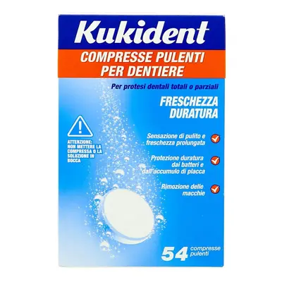 Kukident Compresse Pulenti per Dentiere 54 Pezzi -