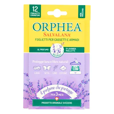 Orphea Salvalana 12 Fogli al Profumo di Lavanda -