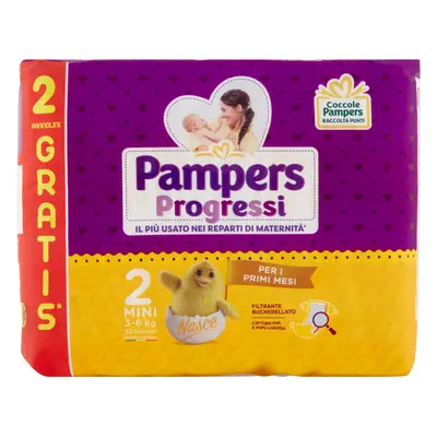 Pampers Progressi 2 Mini (3-6 Kg) 28 Pannolini -