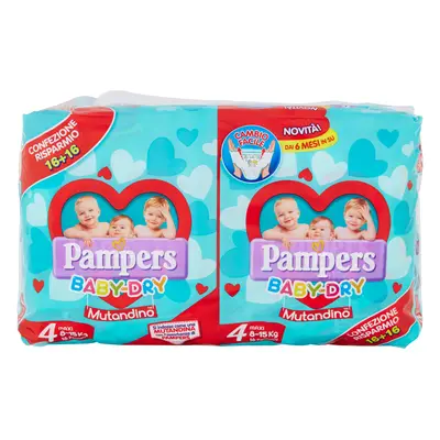 Pampers Baby Dry Mutandino Maxi Duopack 32 Pannolini -