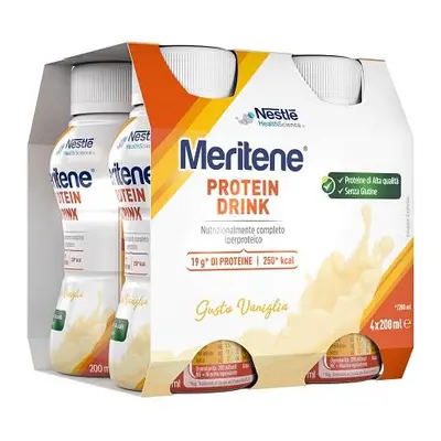 Meritene Protein Drink Bevanda Proteica Gusto Vaniglia 4 pezzi da 200 ml