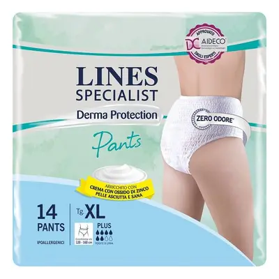 Lines Specialist Derma Plus Pants XL Pannoloni 14 pezzi