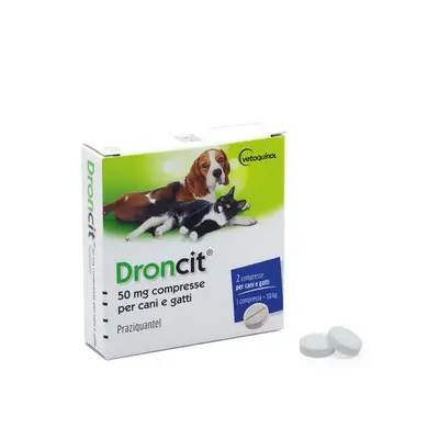 Bayer Droncit 50 mg per Cani e Gatti 6 compresse