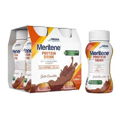 Meritene Protein Drink Bevanda Proteica Gusto Cioccolato 4 pezzi da 200 ml