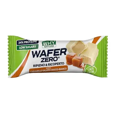 Whynature Wafer Zero Caramello e Cioccolato Bianco Biscotto Proteico 30 g