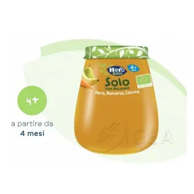 Hero Baby Solo Omogeneizzato Biologico Pera Banana Carota 120 gr