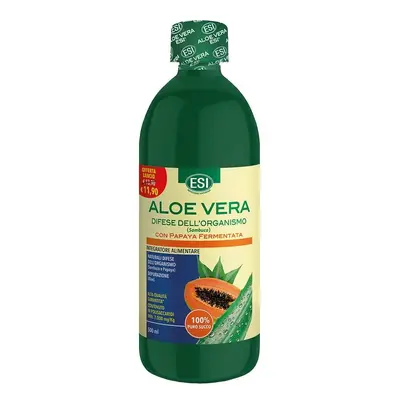 Esi Aloe Vera Difese Succo con Papaya e Sambuco per le Difese dell'Organismo 500 ml