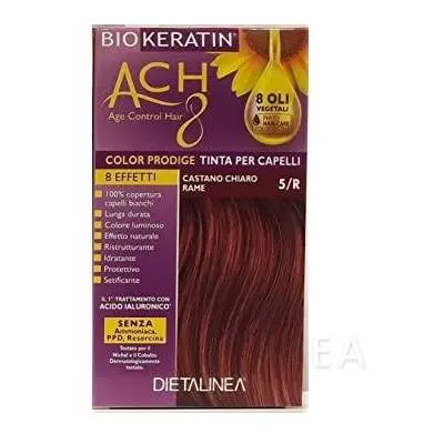 Biokeratin ACH8 Tinta Vegetale per Capelli Colore 5/R Castano Chiaro Rame