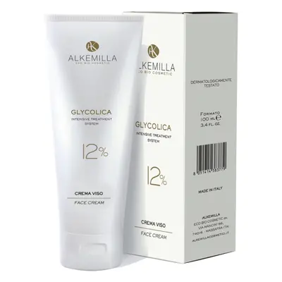 Alkemilla Glycolica Crema Viso 12% Esfoliante Contro le Macchie della Pelle 100 ml