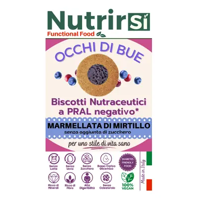 NutrirSi Biscotto & Marmellata Mirtillo a basso carico glicemico 200 g