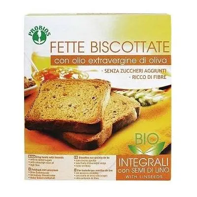 Probios Fette biscottate integrali con semi di lino senza zuccheri aggiunti 270 g