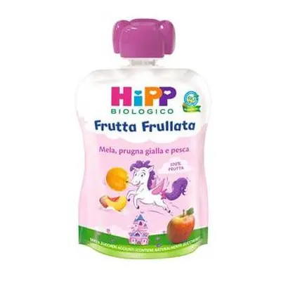 Hipp Bio Frutta Frullata Unicorno Mela Prugna Gialla Pesca 90 g