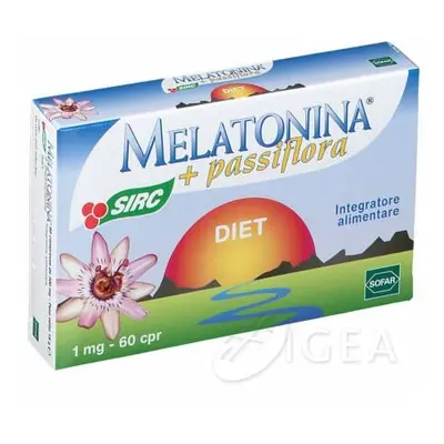 Sofar Melatonina Diet + Passiflora Integratore per il Sonno 60 compresse