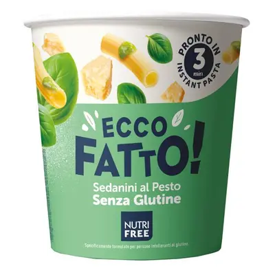 Nutri Free Ecco Fatto Sedanini al Pesto Pasta Pronta Senza Glutine 70 grammi