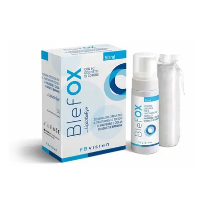 BlefOx Schiuma Specifica Igiene Palpebre e Ciglia 50 ml + 60 dischetti