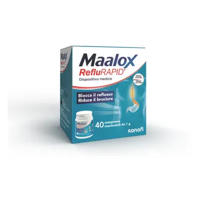 Maalox Reflurapid Trattamento Reflusso Gastrico in Compresse