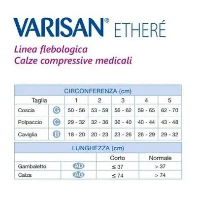 Cizeta Varisan Ethere 15-20 Mmhg Collant At Punta Chiusa Normale Calza Compressiva Nera Taglia 3