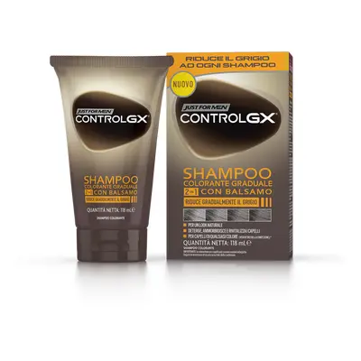 Just For Men Control Gx Shampoo Colorante Graduale 2 In 1 con Balsamo 150 ml