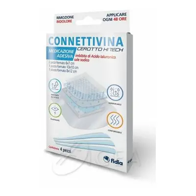 Connettivina Cerotto Hi Tech Medicazione Adesiva 4 misure 4 pezzi