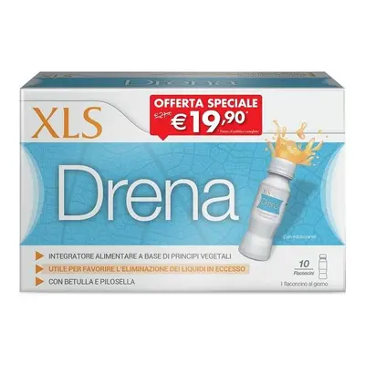 XLS Drena Integratore Drenante 10 flaconcini da 70 ml Taglio Prezzo