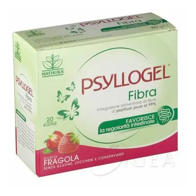 Nathura Psyllogel Fibra Integratore per il Benessere Intestinale 20 bustine Gusto Fragola