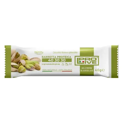 ProLive 40 30 30 Barretta proteica gusto cioccolato bianco e piastacchio 40 g