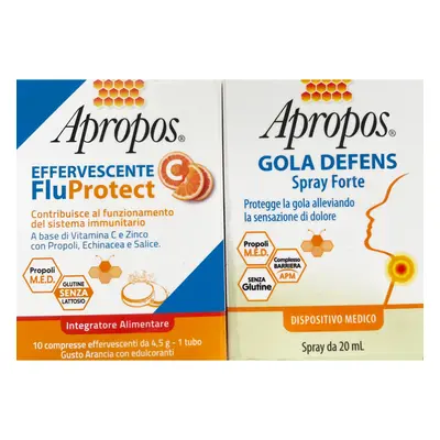 Apropos Gola Defens Spray Forte + Effervescente Fluprotect