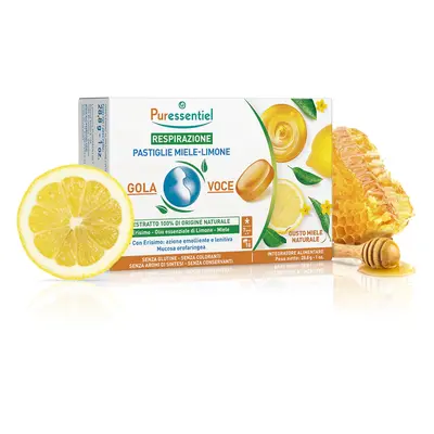 Puressentiel Respirazione Pastiglie Miele e Limone Gusto Miele Naturale 18 pastiglie