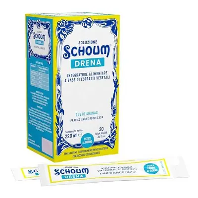 Soluzione Schoum Drena Integratore drenante 20 Stick