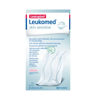 Leukomed Skin Sensitive Medicazione in TNT Adesivo Sterile 8X15 cm 5 pezzi