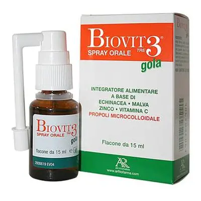 Biovit 3 Gola Spray Orale per il Benessere della Gola 15 ml