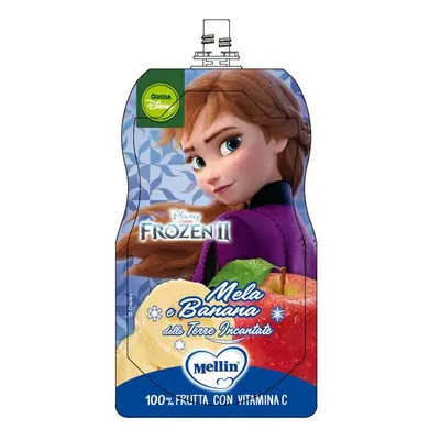 Mellin Pouch Disney Frozen Merenda per Bambini Mela e Banana 110 g