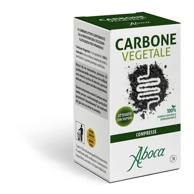 Aboca Carbone Vegetale Integratore Contro i Gas Intestinali 30 compresse