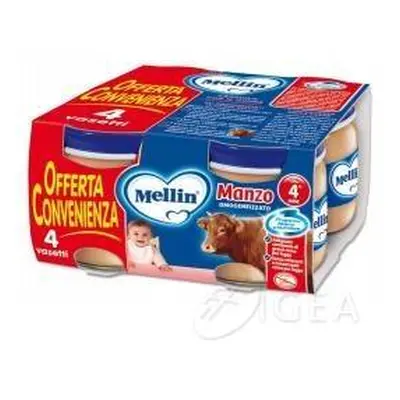 Mellin Omogeneizzati al Manzo 4 vasetti 80 g