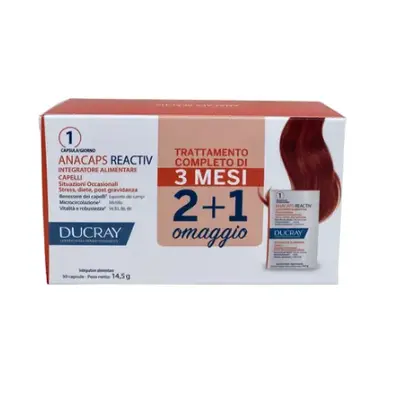 Ducray Anacaps Reactive Trio Trattamento Completo Anticaduta Capelli 3 Mesi 90 capsule