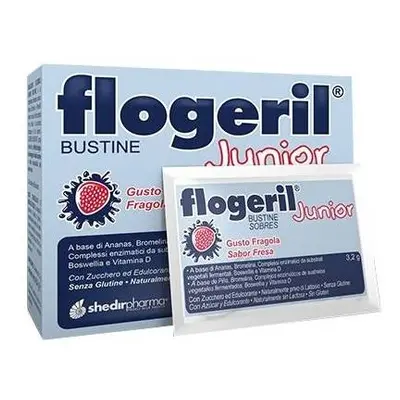 Shedir Pharma Flogeril Junior Integratore per Bambini Gusto Fragola 20 bustine