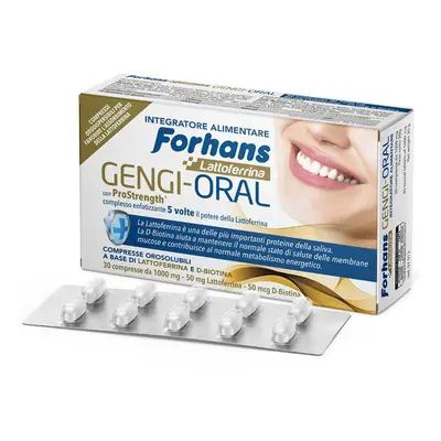 Forhans Lattoferrina Gengi Oral Integratore Antibatterico Orale 30 Compresse