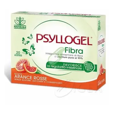 Nathura Psyllogel Fibra Integratore per il Benessere Intestinale 20 bustine Gusto Arancia Rossa