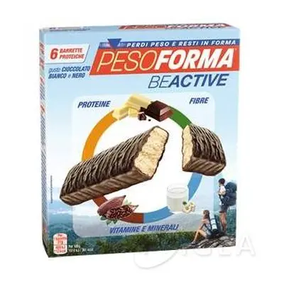 Pesoforma Beactive Snack Barrette Dietetiche Cioccolato Bianco e Nero