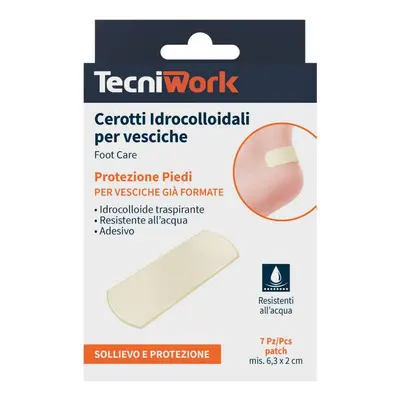 Tecniwork Cerotti Idrocolloidali per Vesciche 7 pezzi