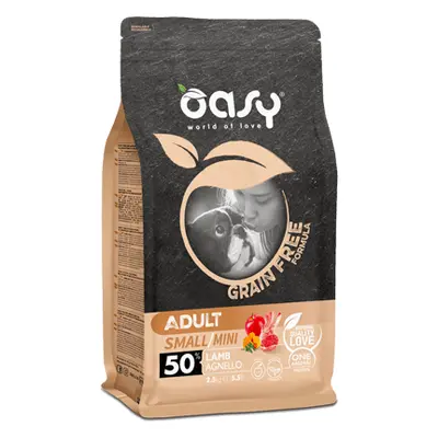 Oasy Grain Free Adult Small/Mini Cibo Secco per Cani Senza Glutine Gusto Agnello 800 g