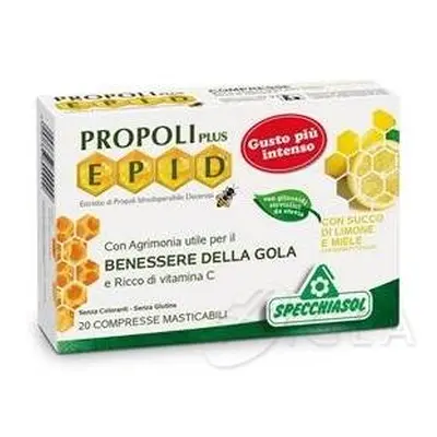 Specchiasol Propoli Plus Epid Compresse Gusto Limone e Miele