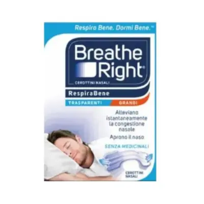 Breath Right Cerotti Nasali Trasparenti Grandi 10 pezzi