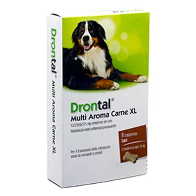 Bayer Drontal Multi Aroma Carne XL Antiparassitario per Cani di Grande Taglia 2 compresse