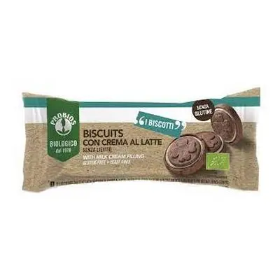 Probios Biscuits con Crema al Latte Biscotti Senza Glutine Bio 4 pezzi da 24 g