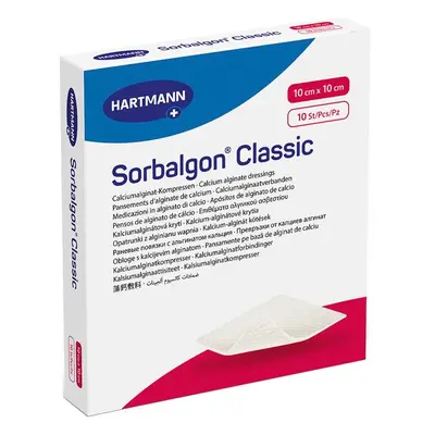 Sorbalgon Classic Medicazione Sterile in Alginato di Calcio 10X10 cm 10 pezzi