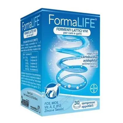 Bayer Formalife Fermenti Lattici Vivi per Cani e Gatti 30 compresse