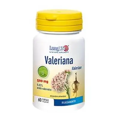 Longlife Valeriana 500 MG Integratore Sonno e Relax 60 capsule