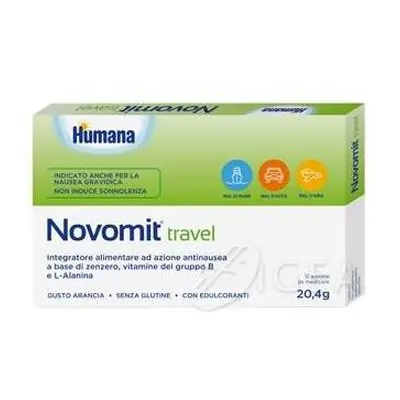 Humana Novomit Travel Integratore ad azione antinausea 12 gomme masticabili